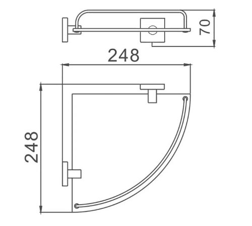 Полка в ванную комнату D-Lin D264222 - фото 2