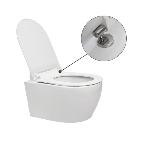 Чаша унитаза подвесная Bettoserb Stream Line SET40006476 цвет белый без сиденья смыв торнадо - фото 2