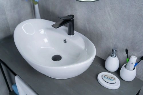 Раковина керамическая Gid Lago 51107 60х40 накладная цвет белый 1 отверстие под смеситель - фото 2