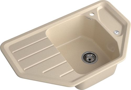 Кухонная мойка Granfest Corner C-800E кашемир 80х50 цвет бежевый поверхность матовая - фото 2