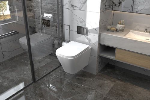 Комплект унитаз с инсталляцией с клавишей смыва ABBER Rechteck AC1201-AC0105-AC0121NG - фото 2