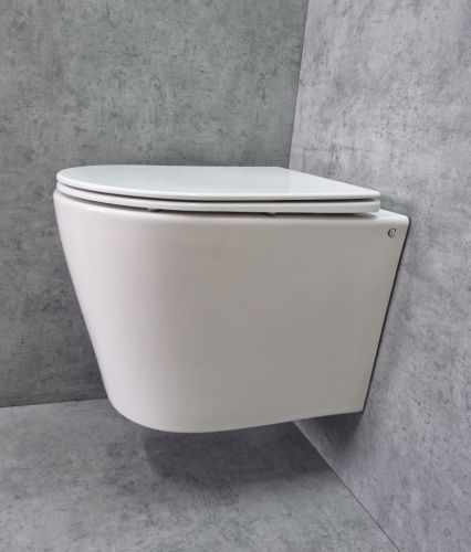 Унитаз подвесной CeramaLux TR5178 белый с сиденьем микролифт смыв торнадо - фото 2