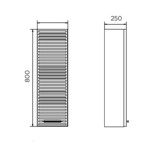 Шкаф Comforty Касабланка 00-00020084CF 30х80 подвесной цвет серый - фото 2