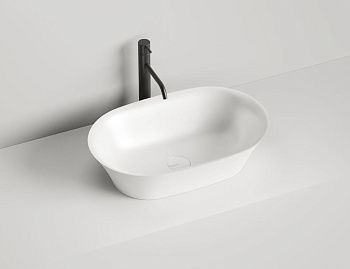 Раковина из искусственного камня S-Stone Salini MONA 110821M 60х40 накладная цвет белый без отверстий под смеситель