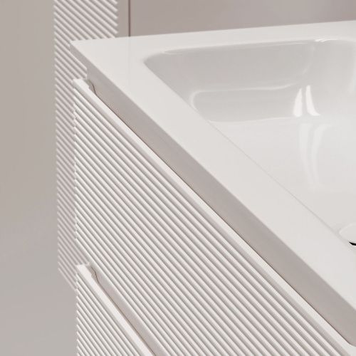 Тумба под раковину Sancos FOLK FL100RW 100х40 подвесная цвет белый - фото 5