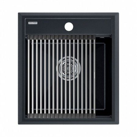 Кухонная мойка + коландер Paulmark PM114651-BLM+R375-BS 45х50 цвет черный
