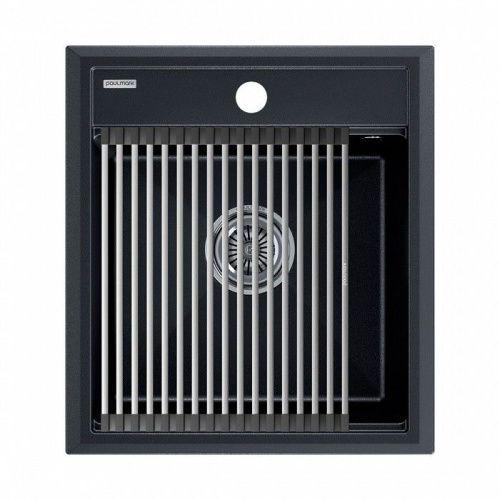 Кухонная мойка + коландер Paulmark PM114651-BLM+R375-BS 45х50 цвет черный - фото 2