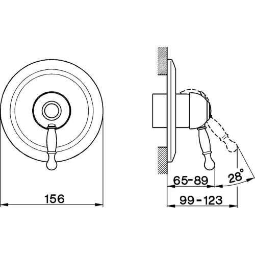 Смеситель для душа Cisal Arcana Royal AY00300024 встраиваемый в стену золото (внешняя часть) - фото 2