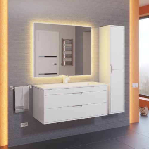 Шкаф-пенал Uperwood Modul 2930205201 30х150 подвесной цвет белый - фото 5