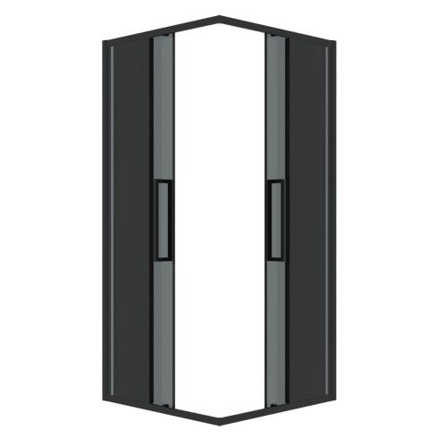 Душевой уголок Grossman Cosmo 300.K33.02.9090.21.10 90х90 стекло тонированное профиль черный без поддона - фото 2