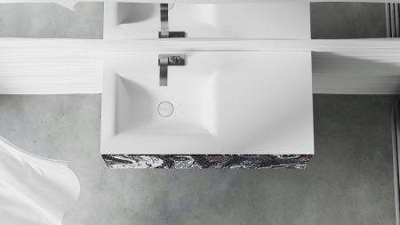 Раковина из искусственного камня S-Stone Salini Onda 1402206MN 200х70 накладная цвет белый