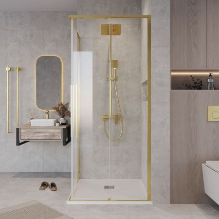 Душевая дверь Grossman Galaxy 1/2.K33.01.12.32.00 120х195 стекло прозрачное профиль золото