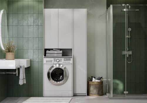 Шкаф-пенал Aquaton Лондри 1A260503LH010 70х200 напольный цвет белый - фото 3