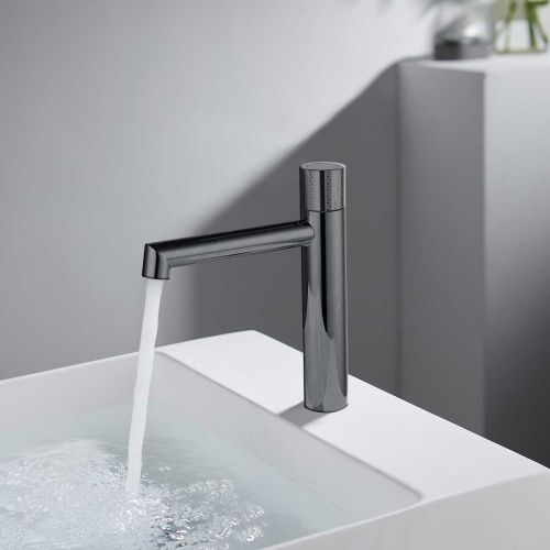 Смеситель Vincea Desire VBF-1D3GM на раковину вороненая сталь