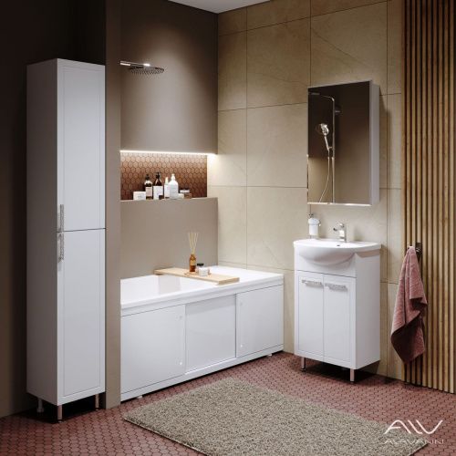 Тумба с раковиной Alavann Vittoria ALV1012000 50х40 напольная цвет белый - фото 5