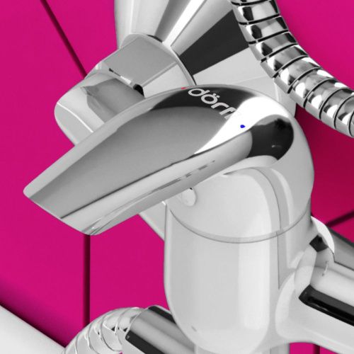 Смеситель для ванны и душа Dorff Stark D1109500 настенный хром - фото 5