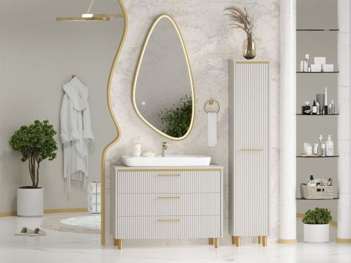 Шкаф-пенал Brevita Elche ELC-05035-010L 40х170 подвесной цвет белый - фото 5