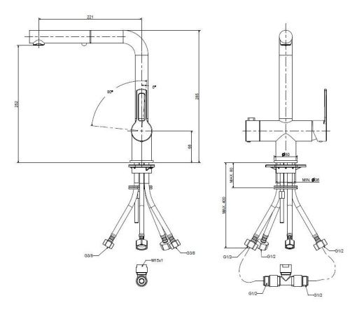 Смеситель для кухни Paffoni Ringo RIN295CR на мойку хром - фото 2