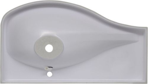 Раковина из искусственного камня Aquanet Сопрано НФ-00007873 100х50 полувстраиваемая цвет белый 1 отверстие под смеситель - фото 3