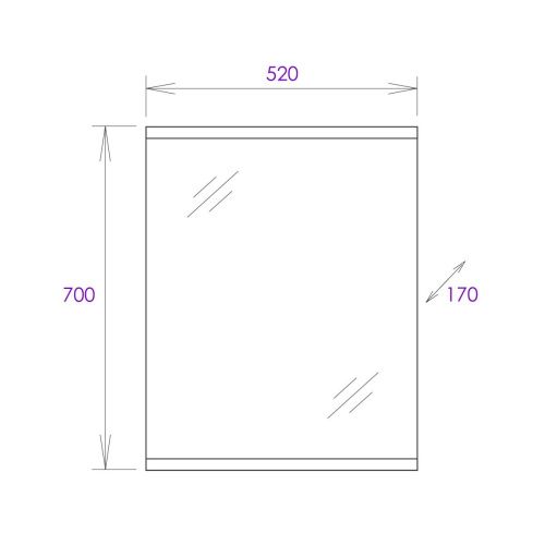 Зеркало Onika Крит 205211 50х70 подвесное - фото 4