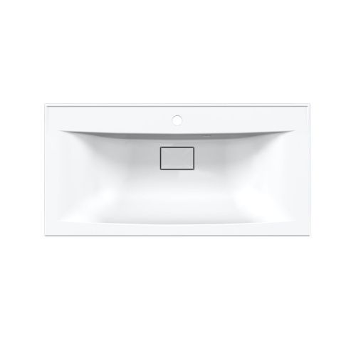 Раковина из искусственного камня Vincea VCB-3M900W 90х50 встраиваемая цвет белый 1 отверстие под смеситель - фото 5