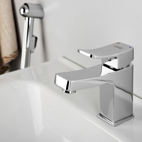 Комплект: смеситель с гигиеническим душем Wasserkraft Aller 1060 1068 на раковину хром - фото 2