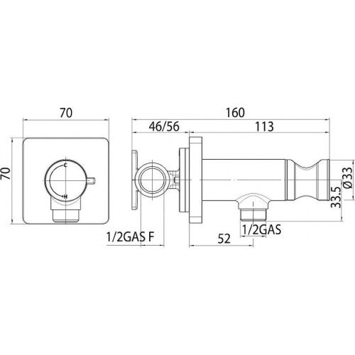 Гигиенический душ со смесителем Bossini Cube E38001B.030_УЦ хром - фото 2