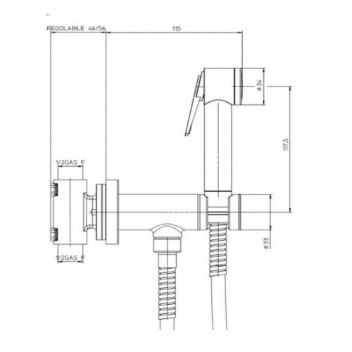 Гигиенический душ Bossini E37015B.045 белый - фото 2