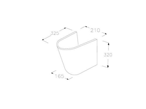 Полупьедестал для раковины Hatria NIDO Y0R601 - фото 3