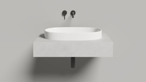 Раковина из искусственного камня S-Stone Salini GRECA 1803201MF 60х40 полувстраиваемая цвет мультиколор - фото 2