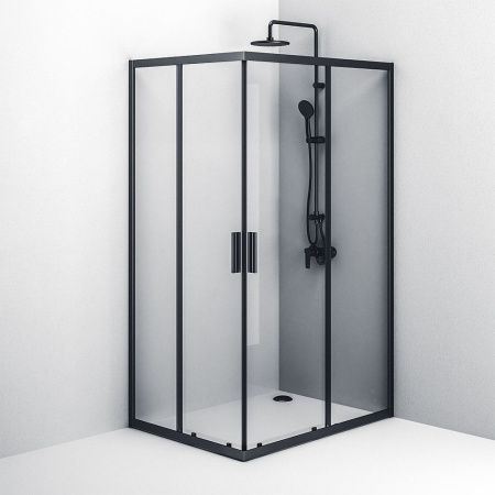 Душевой уголок Am.Pm Gem S W93G-404-120290-BT 120х90 стекло прозрачное профиль черный без поддона