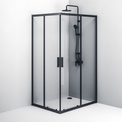Душевой уголок Am.Pm Gem S W93G-404-120290-BT 120х90 стекло прозрачное профиль черный без поддона - фото 5