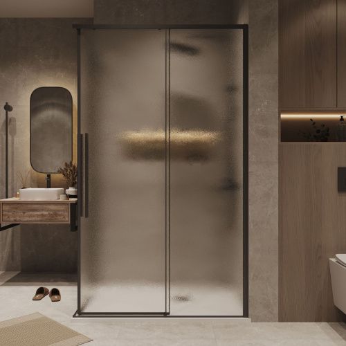 Душевой уголок Grossman Galaxy 300.K33.01.1110.21.02 110х100 стекло прозрачное профиль черный без поддона - фото 5