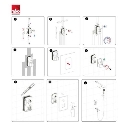 Душевая система Timo Selene SX-3069/03SM встраиваемая в стену цвет черный - фото 2