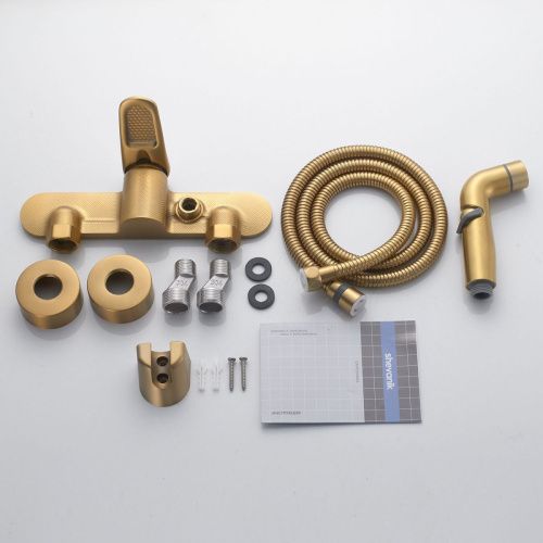 Гигиенический душ со смесителем Shevanik S4705G-1 золото - фото 4