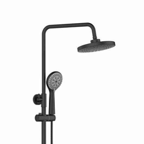 Душевая стойка Orange Thermo T02S3-911b настенная цвет черный с термостатом - фото 4