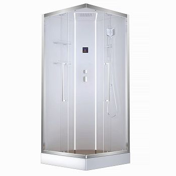 Душевая кабина Acquazzone Quoris 100 100х100 квадратная с крышей ориентация универсальная