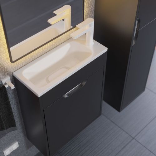 Тумба с раковиной Uperwood UPD Modul 393020545 50х20 цвет черный - фото 5
