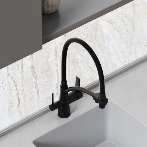 Смеситель для кухни Sancos Eri SC4001MB на мойку черный - фото 4