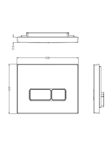Клавиша смыва механическая WeltWasser WW INS 10000010235 цвет черный - фото 2