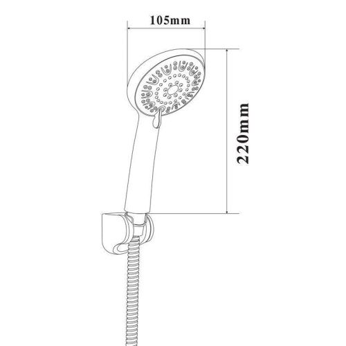 Душевой гарнитур Bond Circle BSS0100 настенный хром глянцевый - фото 5