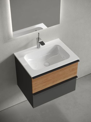 Тумба под раковину Sancos DELTA DL60GR 60х40 подвесная цвет коричневый - фото 4