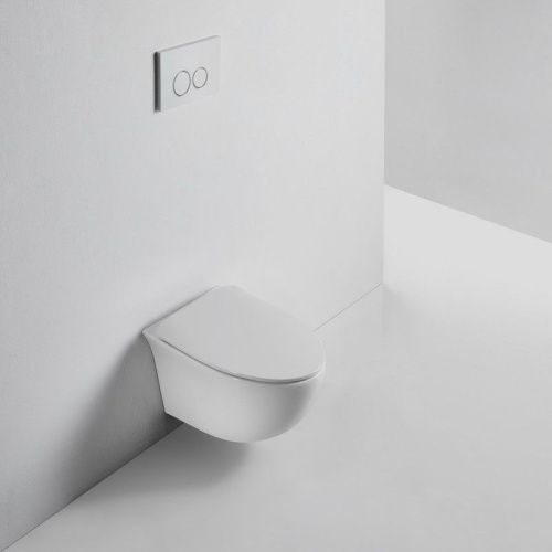 Унитаз подвесной Bond Oval F05-10 белый с сиденьем микролифт безободковый душевой смыв - фото 4