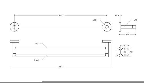 Полотенцедержатель Cezares RELAX RELAX-THD-65-NOP - фото 2