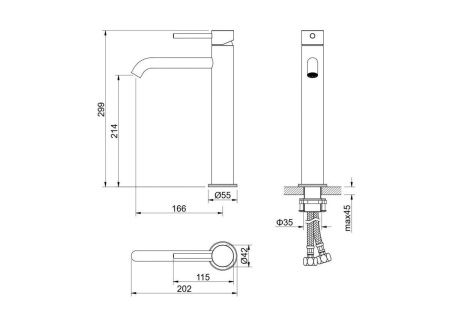 Смеситель Aquatek ЕВРОПА AQ1304MB на раковину черный