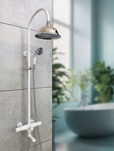 Душевая стойка AltroBagno Beatrice AltroBagnoBeatrice030405Bi настенная цвет белый - фото 3