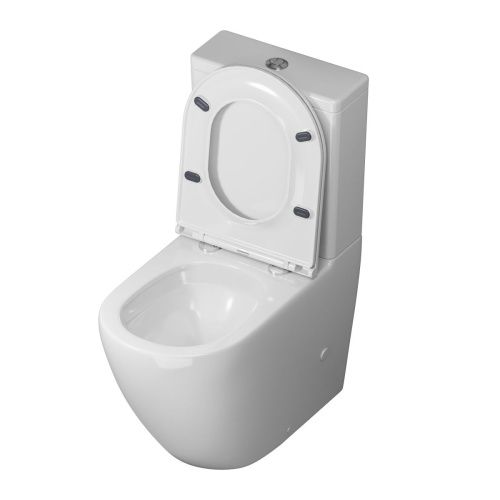 Унитаз напольный с бачком Grossman Торнадо GR-4407SQ белый с сиденьем микролифт безободковый смыв торнадо - фото 3