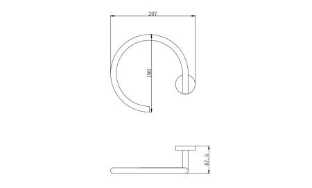Полотенцедержатель Aquatek ВЕГА AQ4012MB