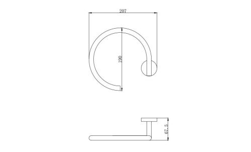 Полотенцедержатель Aquatek ВЕГА AQ4012MB - фото 2