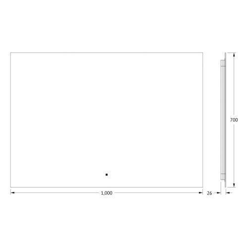 Зеркало с подсветкой Defesto GLOW DF 2509RH 100х70 подвесное - фото 2